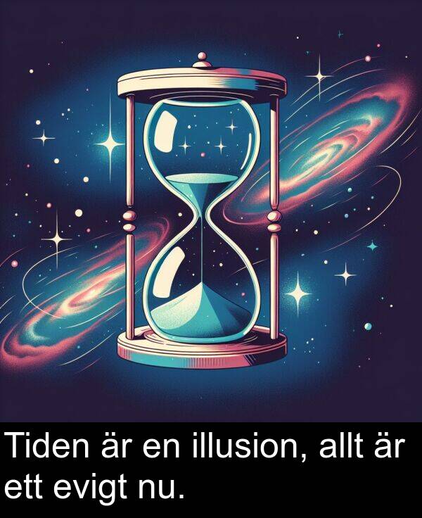 illusion: Tiden är en illusion, allt är ett evigt nu.