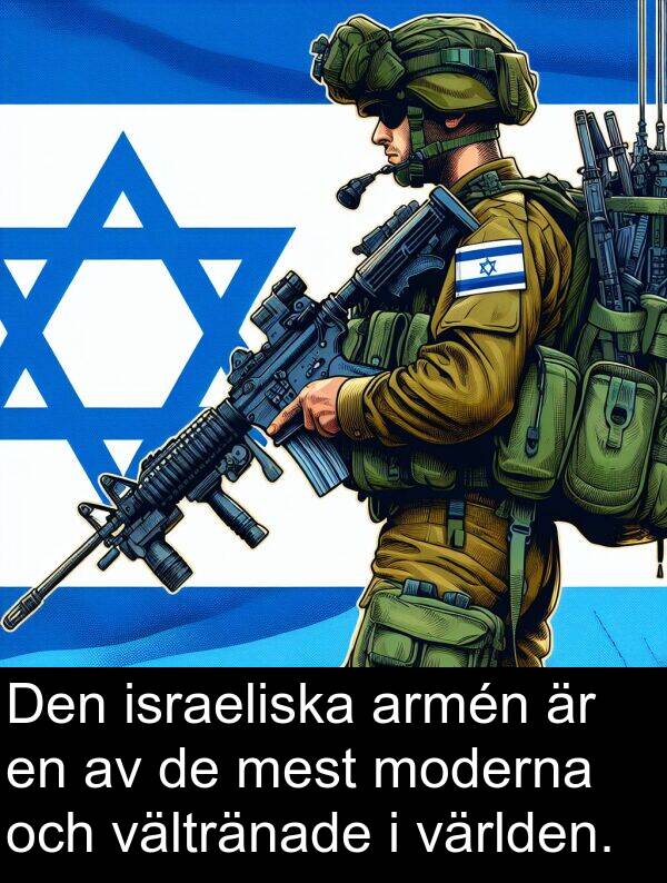 armén: Den israeliska armén är en av de mest moderna och vältränade i världen.