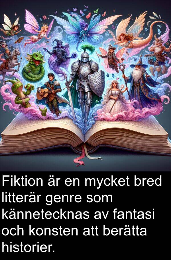 fantasi: Fiktion är en mycket bred litterär genre som kännetecknas av fantasi och konsten att berätta historier.