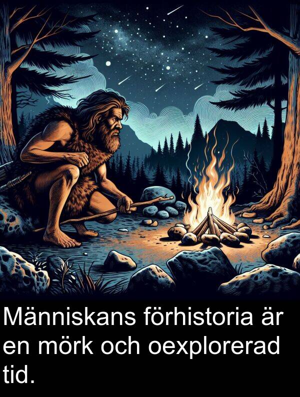 oexplorerad: Människans förhistoria är en mörk och oexplorerad tid.