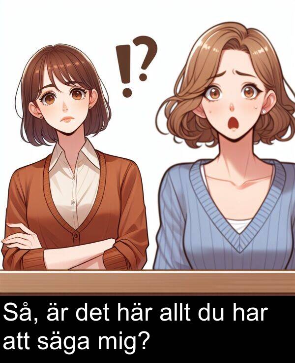 har: Så, är det här allt du har att säga mig?