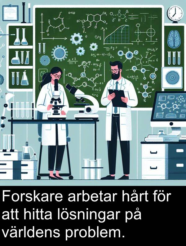 hitta: Forskare arbetar hårt för att hitta lösningar på världens problem.