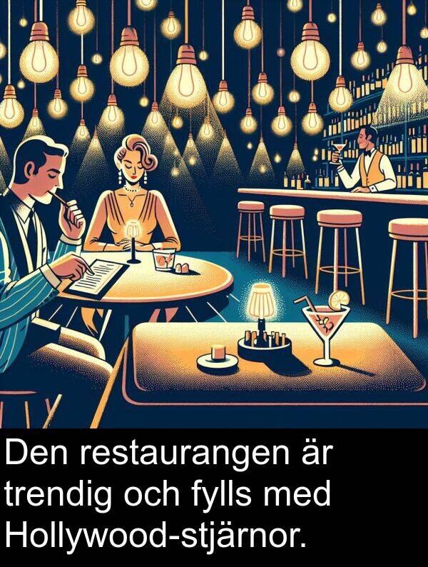 restaurangen: Den restaurangen är trendig och fylls med Hollywood-stjärnor.