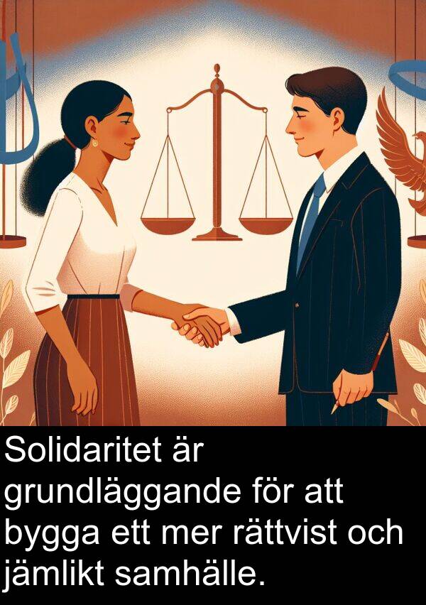 jämlikt: Solidaritet är grundläggande för att bygga ett mer rättvist och jämlikt samhälle.