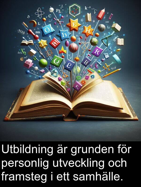 samhälle: Utbildning är grunden för personlig utveckling och framsteg i ett samhälle.