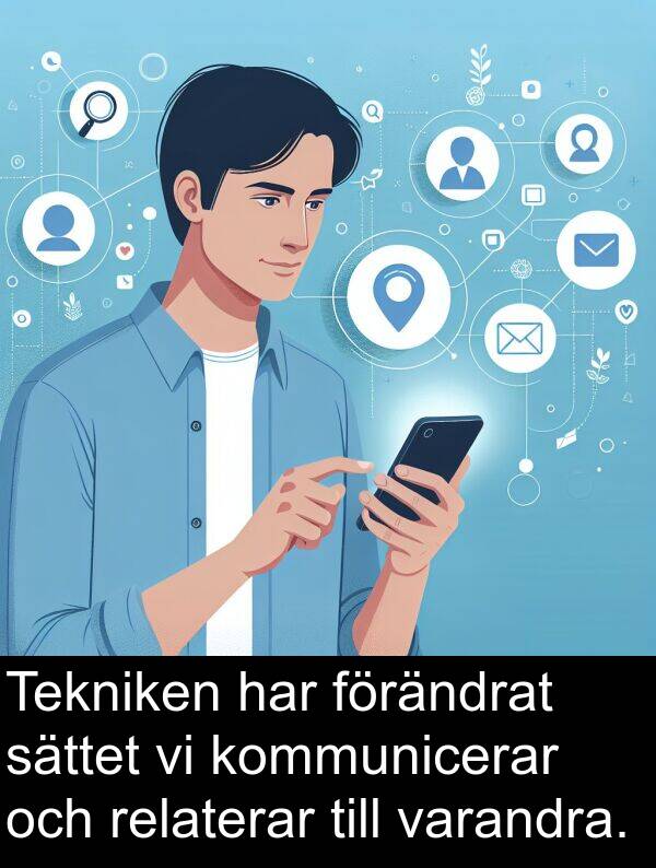 sättet: Tekniken har förändrat sättet vi kommunicerar och relaterar till varandra.