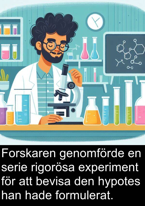 genomförde: Forskaren genomförde en serie rigorösa experiment för att bevisa den hypotes han hade formulerat.