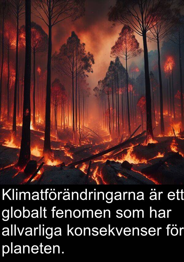 planeten: Klimatförändringarna är ett globalt fenomen som har allvarliga konsekvenser för planeten.