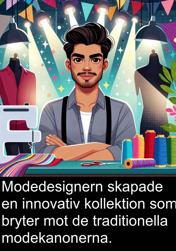 kollektion: Modedesignern skapade en innovativ kollektion som bryter mot de traditionella modekanonerna.