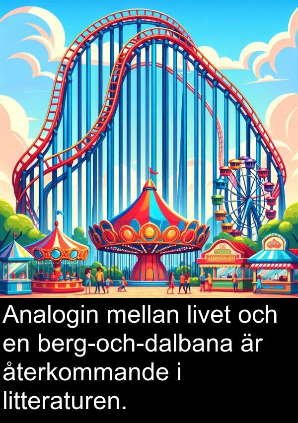 återkommande: Analogin mellan livet och en berg-och-dalbana är återkommande i litteraturen.