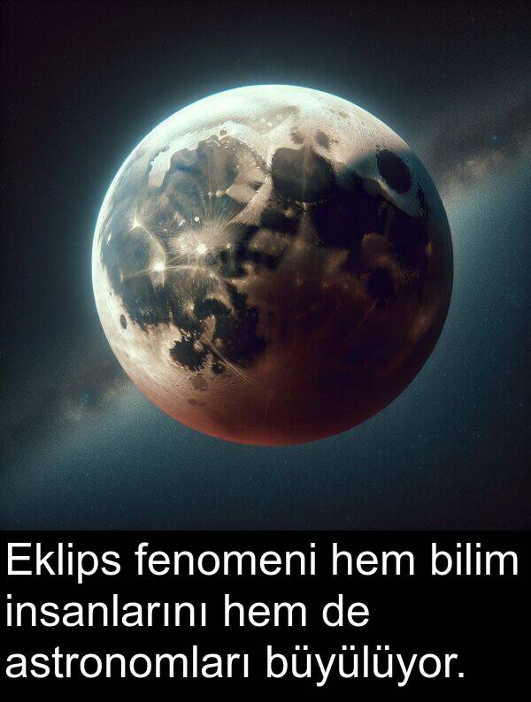 insanlarını: Eklips fenomeni hem bilim insanlarını hem de astronomları büyülüyor.