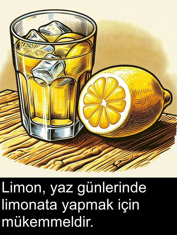 limonata: Limon, yaz günlerinde limonata yapmak için mükemmeldir.