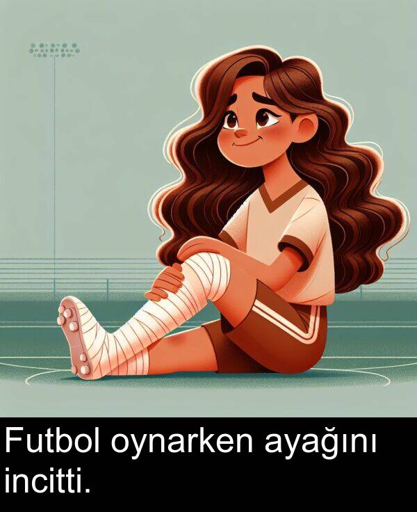 incitti: Futbol oynarken ayağını incitti.