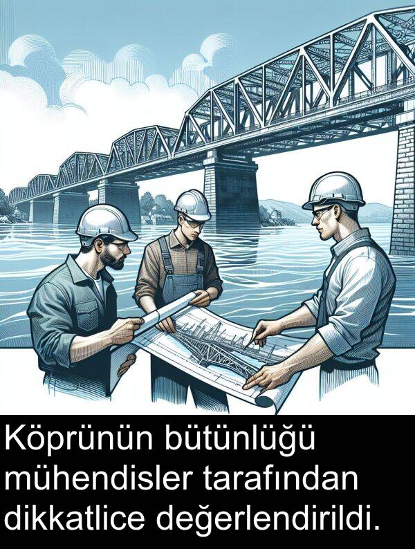 tarafından: Köprünün bütünlüğü mühendisler tarafından dikkatlice değerlendirildi.