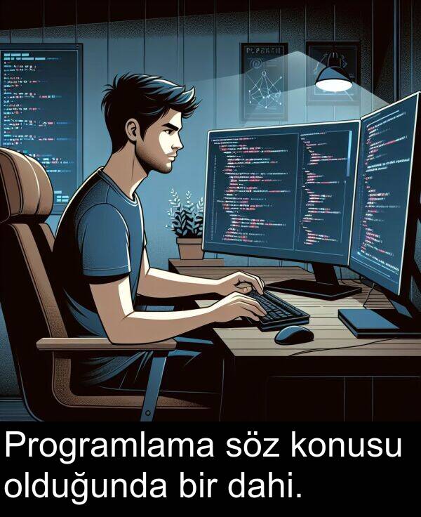 dahi: Programlama söz konusu olduğunda bir dahi.