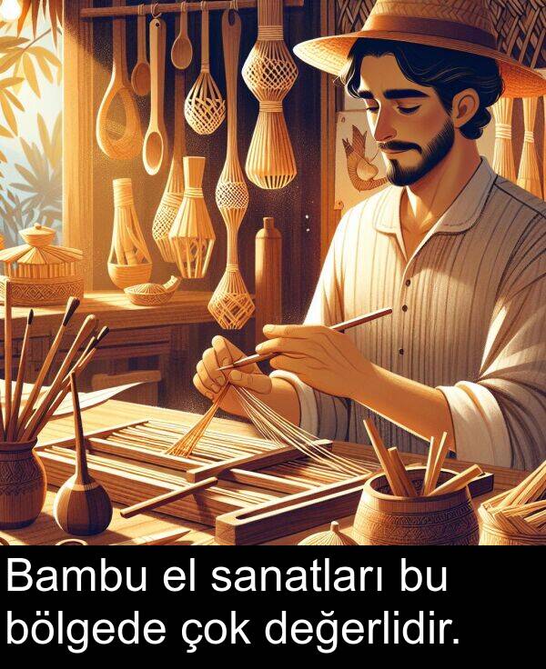 sanatları: Bambu el sanatları bu bölgede çok değerlidir.