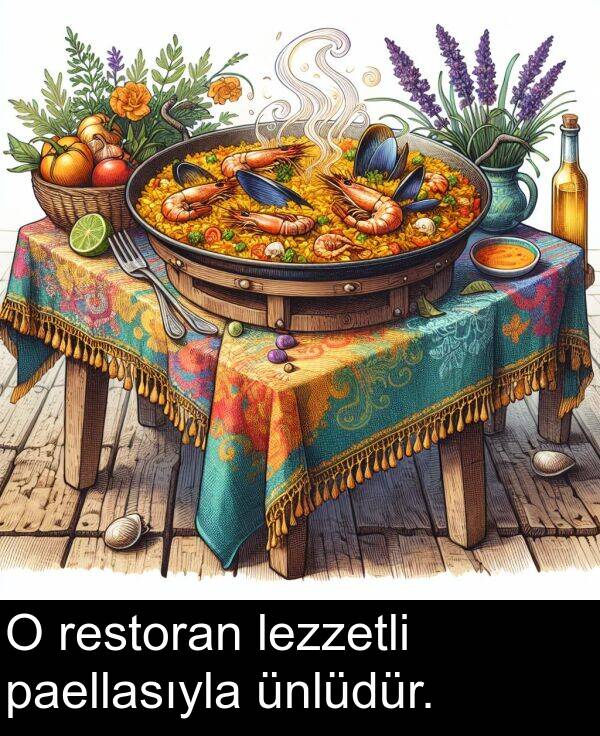 lezzetli: O restoran lezzetli paellasıyla ünlüdür.