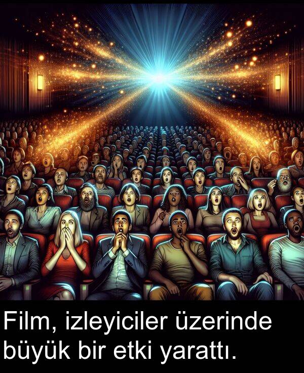 yarattı: Film, izleyiciler üzerinde büyük bir etki yarattı.