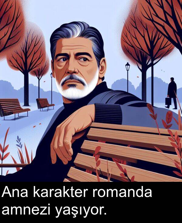 romanda: Ana karakter romanda amnezi yaşıyor.