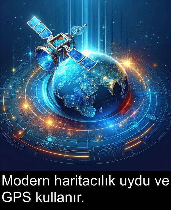 haritacılık: Modern haritacılık uydu ve GPS kullanır.