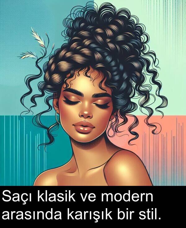 klasik: Saçı klasik ve modern arasında karışık bir stil.