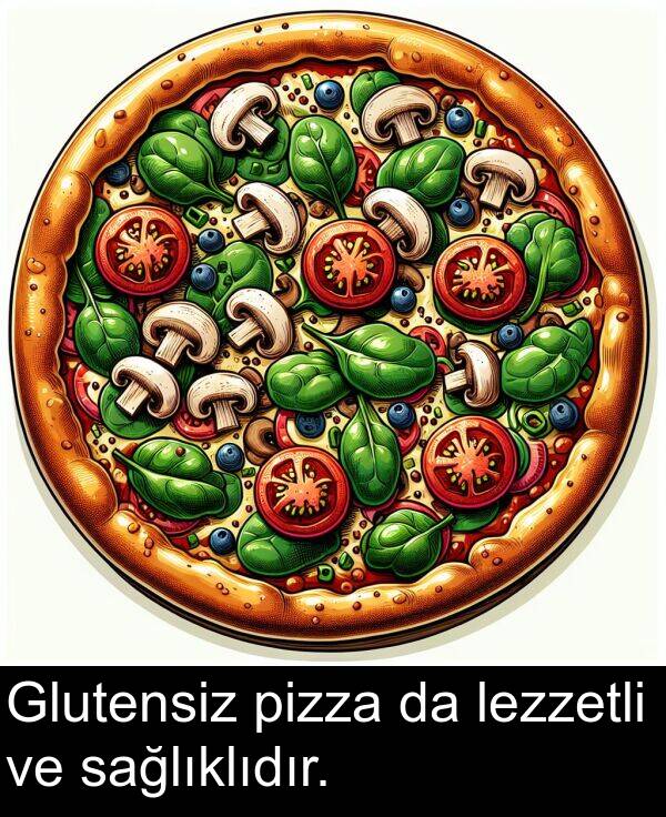 lezzetli: Glutensiz pizza da lezzetli ve sağlıklıdır.