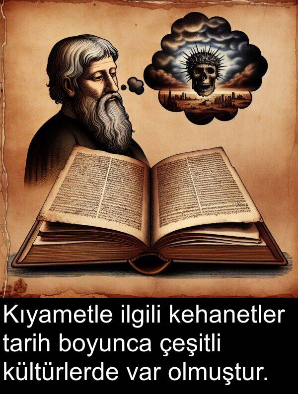 tarih: Kıyametle ilgili kehanetler tarih boyunca çeşitli kültürlerde var olmuştur.