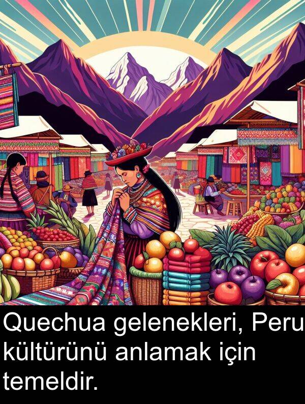 gelenekleri: Quechua gelenekleri, Peru kültürünü anlamak için temeldir.