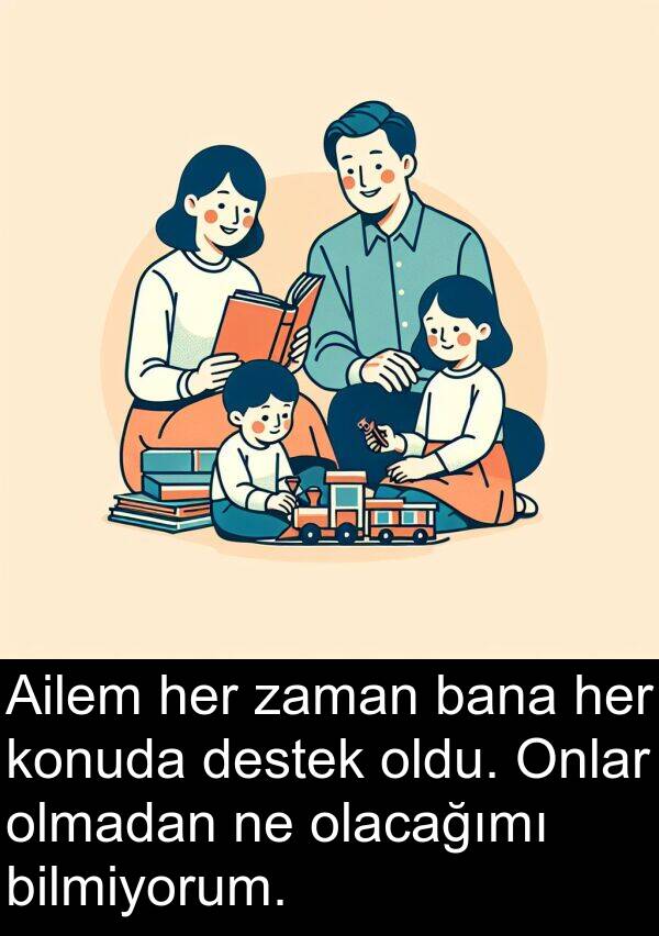 oldu: Ailem her zaman bana her konuda destek oldu. Onlar olmadan ne olacağımı bilmiyorum.