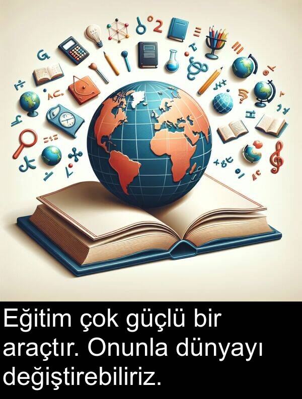 değiştirebiliriz: Eğitim çok güçlü bir araçtır. Onunla dünyayı değiştirebiliriz.