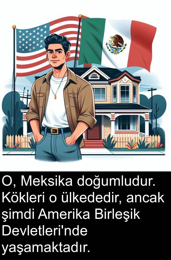 doğumludur: O, Meksika doğumludur. Kökleri o ülkededir, ancak şimdi Amerika Birleşik Devletleri'nde yaşamaktadır.