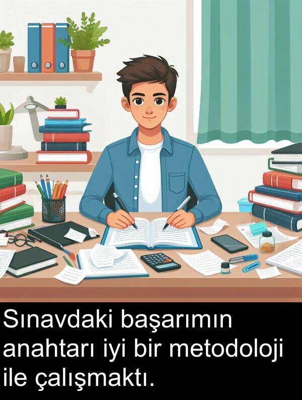 çalışmaktı: Sınavdaki başarımın anahtarı iyi bir metodoloji ile çalışmaktı.