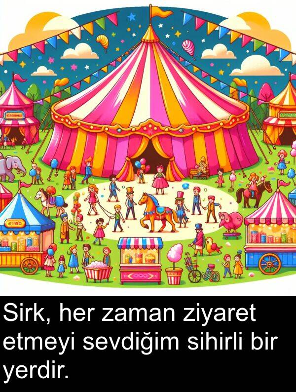 ziyaret: Sirk, her zaman ziyaret etmeyi sevdiğim sihirli bir yerdir.