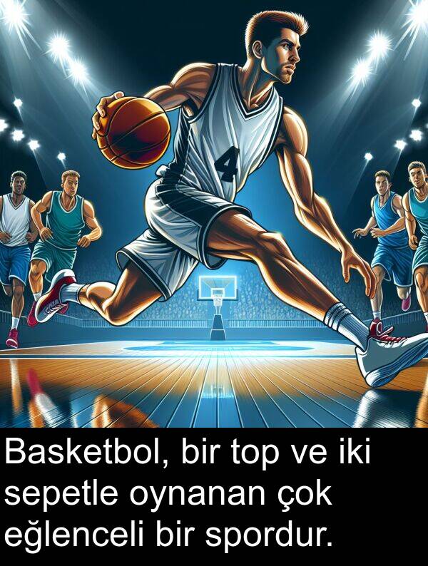 eğlenceli: Basketbol, bir top ve iki sepetle oynanan çok eğlenceli bir spordur.