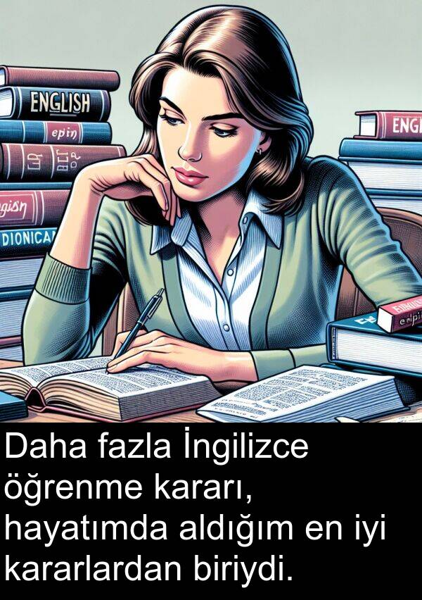 hayatımda: Daha fazla İngilizce öğrenme kararı, hayatımda aldığım en iyi kararlardan biriydi.