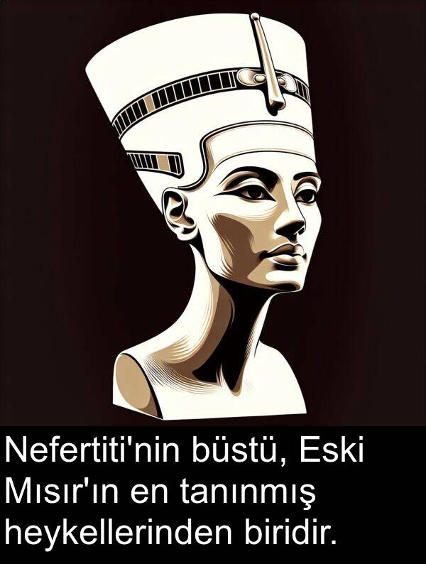 tanınmış: Nefertiti'nin büstü, Eski Mısır'ın en tanınmış heykellerinden biridir.