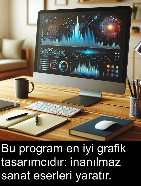 yaratır: Bu program en iyi grafik tasarımcıdır: inanılmaz sanat eserleri yaratır.