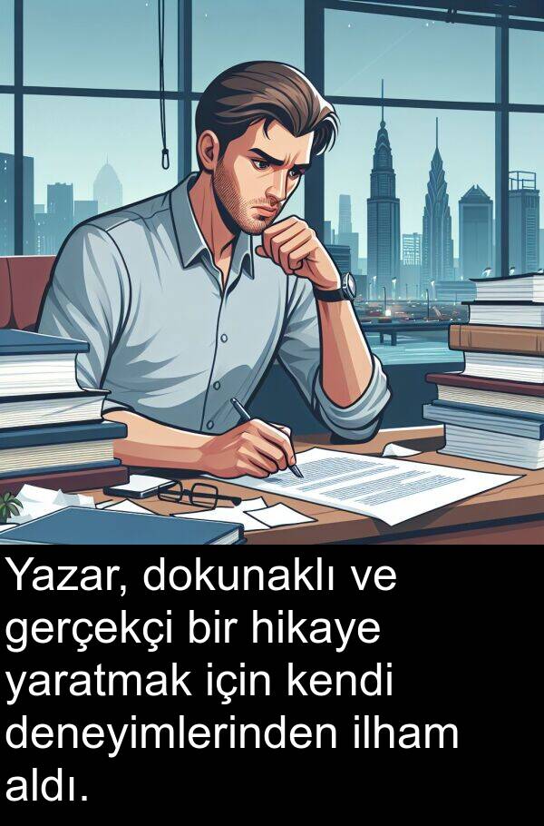 deneyimlerinden: Yazar, dokunaklı ve gerçekçi bir hikaye yaratmak için kendi deneyimlerinden ilham aldı.