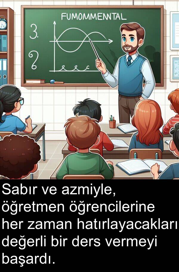 hatırlayacakları: Sabır ve azmiyle, öğretmen öğrencilerine her zaman hatırlayacakları değerli bir ders vermeyi başardı.