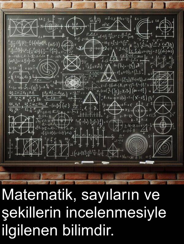 ilgilenen: Matematik, sayıların ve şekillerin incelenmesiyle ilgilenen bilimdir.