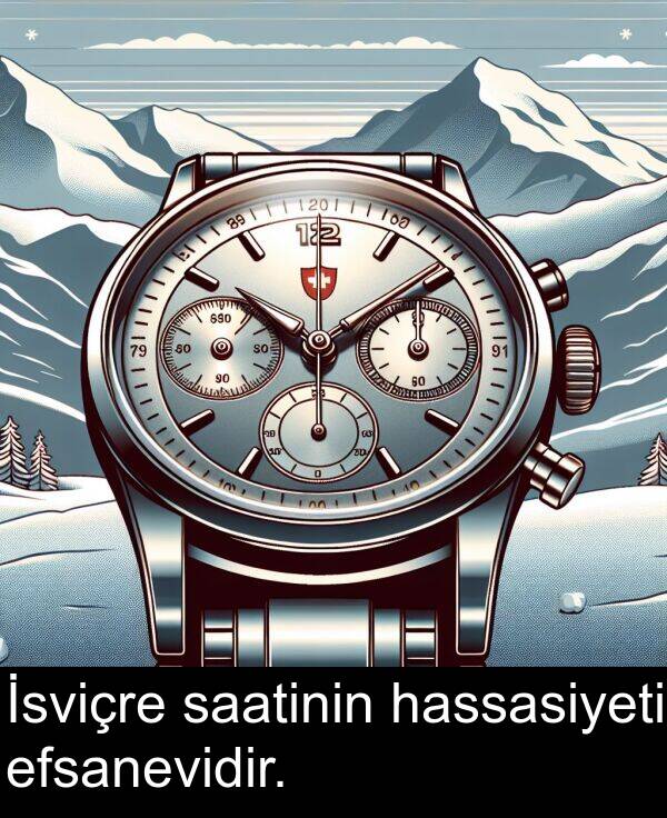 hassasiyeti: İsviçre saatinin hassasiyeti efsanevidir.