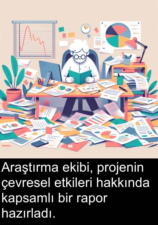 hazırladı: Araştırma ekibi, projenin çevresel etkileri hakkında kapsamlı bir rapor hazırladı.