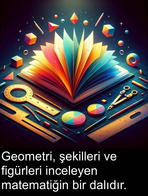 dalıdır: Geometri, şekilleri ve figürleri inceleyen matematiğin bir dalıdır.