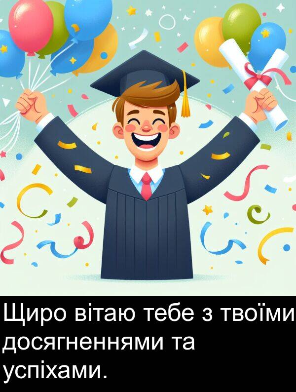 твоїми: Щиро вітаю тебе з твоїми досягненнями та успіхами.