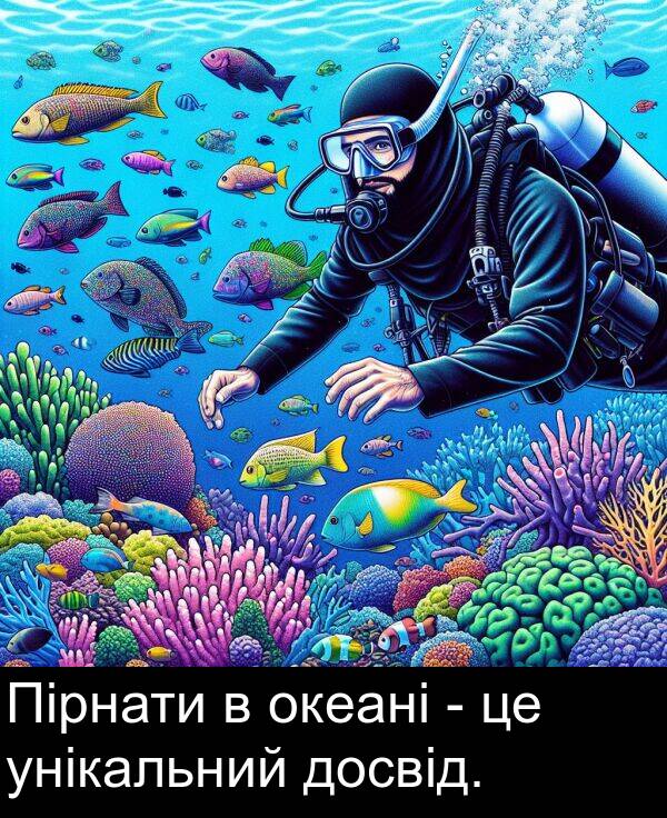 океані: Пірнати в океані - це унікальний досвід.