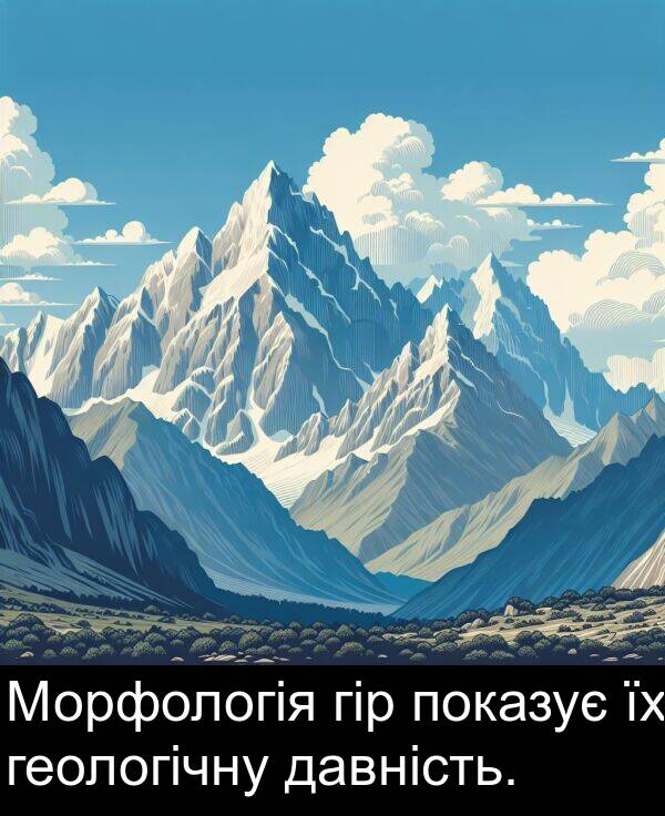 давність: Морфологія гір показує їх геологічну давність.