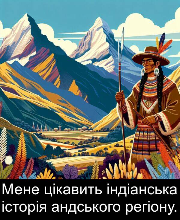 андського: Мене цікавить індіанська історія андського регіону.