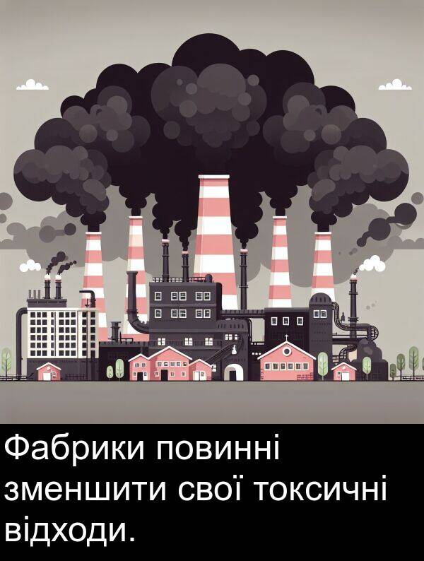 свої: Фабрики повинні зменшити свої токсичні відходи.