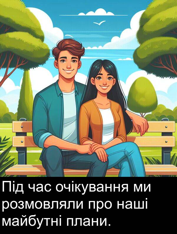 майбутні: Під час очікування ми розмовляли про наші майбутні плани.
