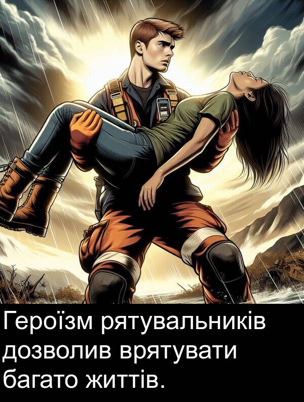 багато: Героїзм рятувальників дозволив врятувати багато життів.